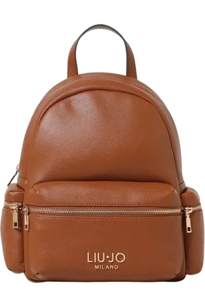 Liu Jo Taske, Dame, Brun, ONE SIZE, Uld, Stilfuld Quiltet Rygsæk med Dobbelt Rum