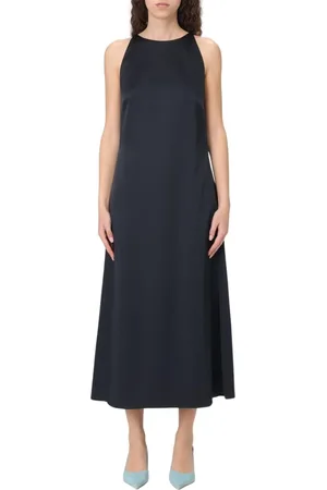 HUGO BOSS Kjole, Dame, Blå, M, Elegant Fersken Boss Kjole