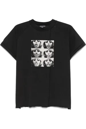 ENFANTS RICHES DEPRIMES Top, Herre, Sort, S, Sort Crew Neck T-shirt Rullet Kant