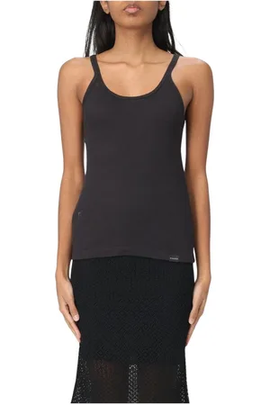 Pinko Top, Dame, Sort, XS, Sort Strikket Crew Neck Sweater