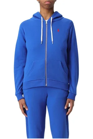 Ralph Lauren Sweathshirts & Hoodies, Dame, Blå, M, Bomuld, Blå ZipUp Hoodie Langærmet