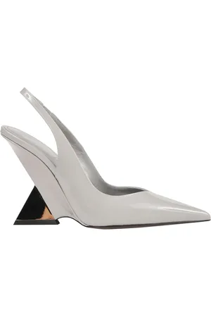 The Attico Sko, Dame, Grå, 41 EU, Læder, Elegant slingback hæle