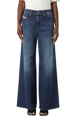 Diesel Jeans, Dame, Blå, W25, Denim, WideLeg Jeans til kvinder