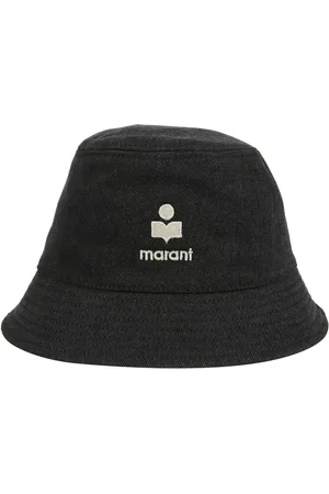 Isabel Marant Tilbehør, Herre, Sort, 58 CM, Broderet fiskerhat