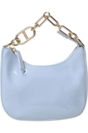 Twin-Set Taske, Dame, Blå, ONE SIZE, Uld, Rosa Kæde Clutch Taske