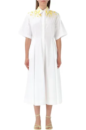 Msgm Kjole, Dame, Hvid, XS, Elegant Hvid Kvindedragt