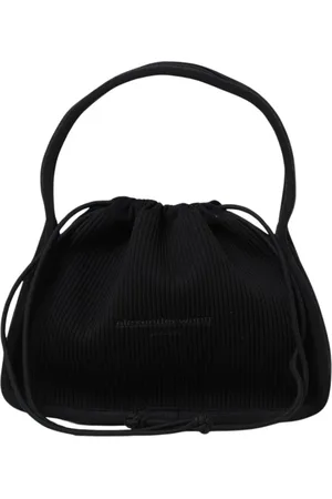 Alexander Wang Taske, Dame, Sort, ONE SIZE, Uld, Ribstrikket Mini Top Håndtaske