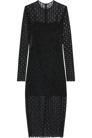 Givenchy Kjole, Dame, Sort, M, Sort Blonde Midi Kjole
