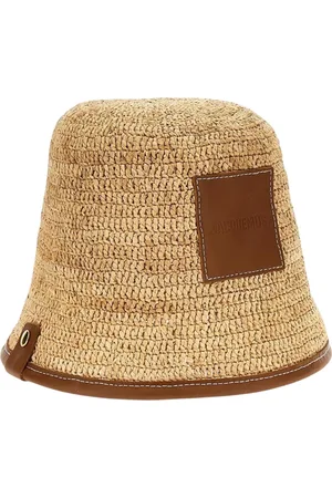 Jacquemus Tilbehør, Dame, Brun, 56 CM, Elegant Straw Hat til Kvinder
