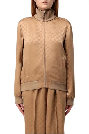 Gucci Sweathshirts & Hoodies, Dame, , S, GG mønstret lynlås jakke