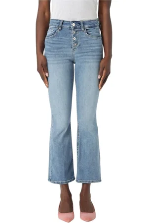 Liu Jo Jeans, Dame, Blå, W29, Bomuld, Flared Button Fly Jeans