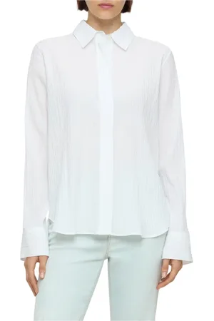 Closed Bluser & Skjorter, Dame, Hvid, S, Nylon, Struktureret Offwhite Skjorte