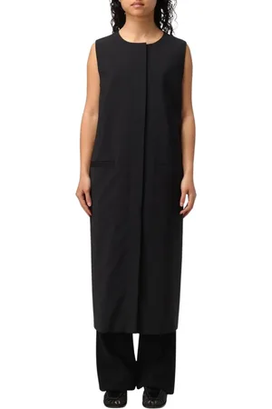 Alberta Ferretti Kjole, Dame, Sort, M, Uld, Sort skræddersyet maxi kjole