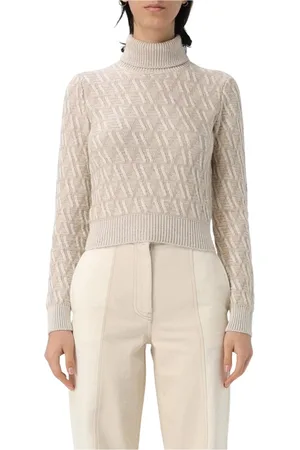 Fendi Strik, Dame, , S, Tekstureret Strik Turtleneck Sweater