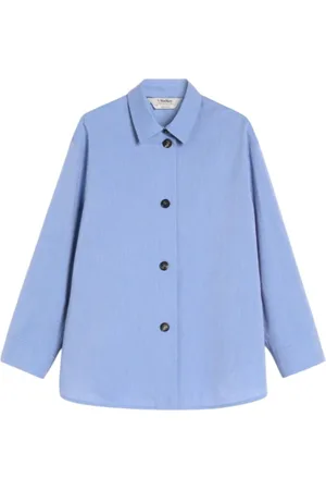 Max Mara Bluser & Skjorter, Dame, Blå, XS, Bomuld, Kanvas Bomuld Skjorte Petroleum Blå