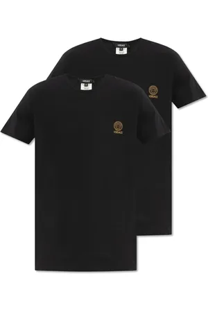 VERSACE Top, Herre, Sort, M, Uld, Undertøjskollektion T-shirt 2-pakke