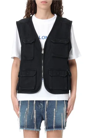 Pinko Jakke, Dame, Sort, XS, Denim, Sort Denim Joker Gilet