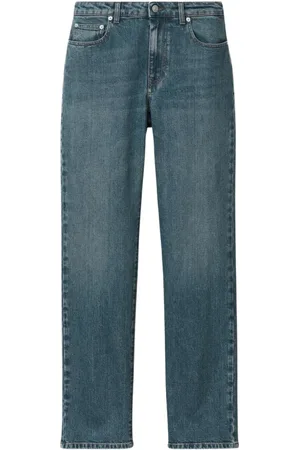 Fabiana Filippi Jeans, Dame, Blå, XS, Uld, Elegant Blå Straight Leg Jeans