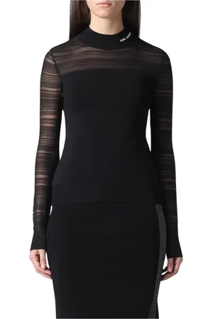 Karl Lagerfeld Strik, Dame, Sort, S, Trøje med ikonisk design og premium stof