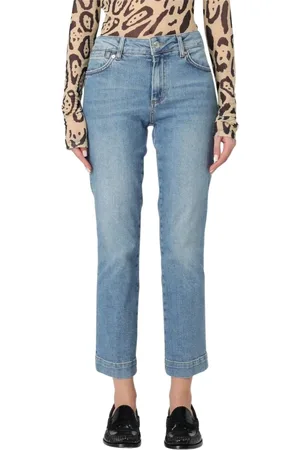 Sportmax Jeans, Dame, Blå, W24, Blå Straight Leg Jeans til Kvinder