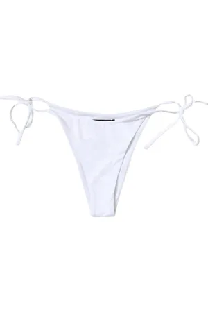 Pinko Badetøj, Dame, Hvid, L, Uld, Hvide TieSide Bikini Bund