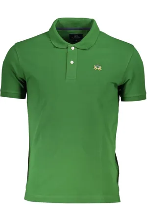 La Martina Top, Herre, Grøn, 2XL, Bomuld, Elegant grøn Slim Fit Polo
