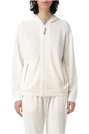 Brunello Cucinelli Sweathshirts & Hoodies, Dame, , XL, Luksus ZipUp Hoodie