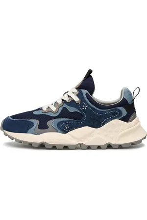Flower Mountain Sko, Herre, Blå, 46 EU, Suede, Suede and fabric sneakers Rulis MAN