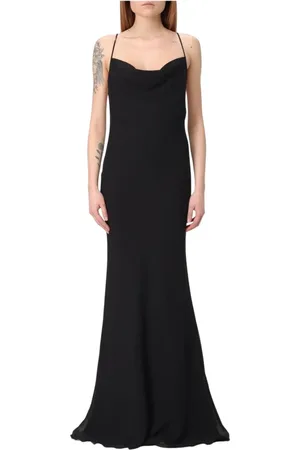MVP Wardrobe Kjole, Dame, Sort, XS, Uld, Alsindig Sort Midi Kjole