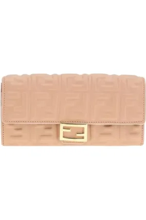 Fendi Taske, Dame, , ONE SIZE, Uld, Elegant Chain Wallet med Monogrammed Plaque