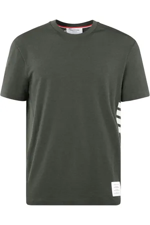 Thom Browne Top, Herre, Grøn, M, Uld, Uld Jersey Kortærmet T-shirt