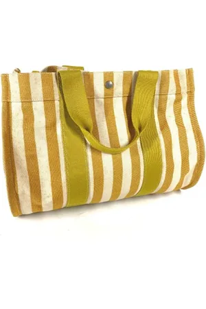 Hermès Pre-owned, Dame, Hvid, ONE SIZE, Bomuld, Pre-owned Bomuld skuldertasker