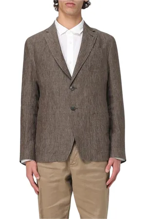 Emporio Armani Jakke, Herre, Grøn, XL, Elegant Linen Blazer