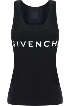 Givenchy Top, Dame, Sort, M, Bomuld, Monogram Print Bomuld Crew Neck Top