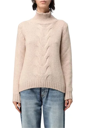 K-Way Strik, Dame, Lyserød, M, Uld, Cable Strik Sweater