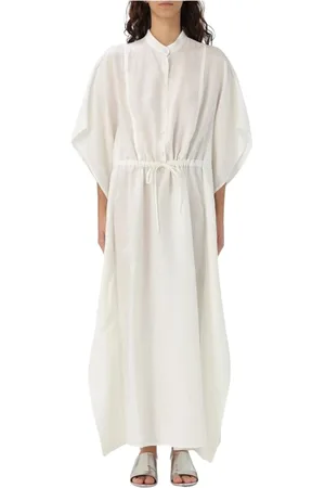Fabiana Filippi Kjole, Dame, Hvid, M, Elegant Hvid Maxi Kjole
