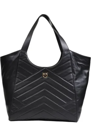 Pinko Taske, Dame, Sort, ONE SIZE, Læder, Sort Læderhåndtaske Kvinders Kollektion