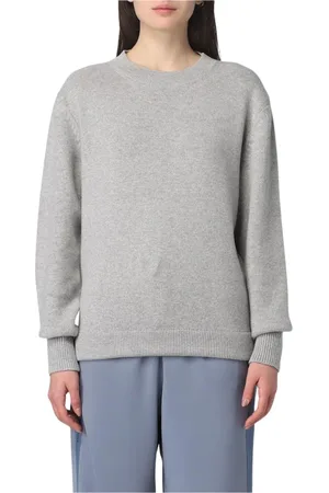 Fendi Strik, Dame, Grå, M, Cashmere, Luksuriøs Cashmere Pullover Sweater