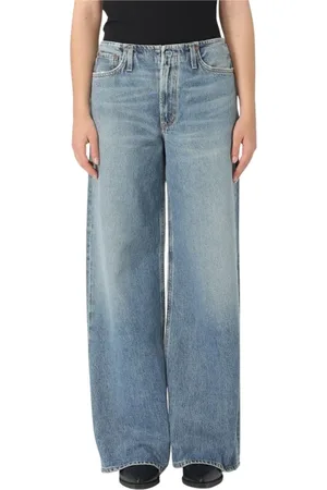 AGOLDE Jeans, Dame, Blå, W28, Denim, Vintage Wide Leg Denim Jeans