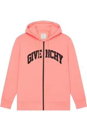 Givenchy Sweathshirts & Hoodies, Dame, Lyserød, S, Bomuld, Broderet Logo Lyserød Hættetrøje