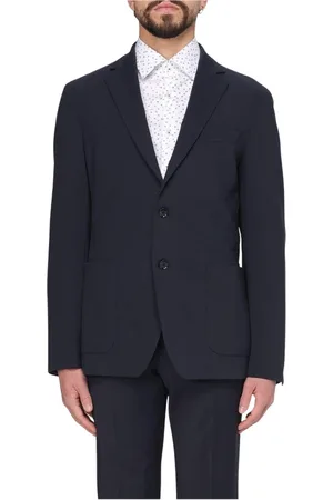 HUGO BOSS Jakke, Herre, Blå, 2XL, Blå Notch Revers Blazer