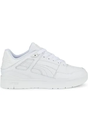 PUMA Sko, Herre, Hvid, 44 1/2 EU, Læder, Hvide Læder Slipstream Herresneakers