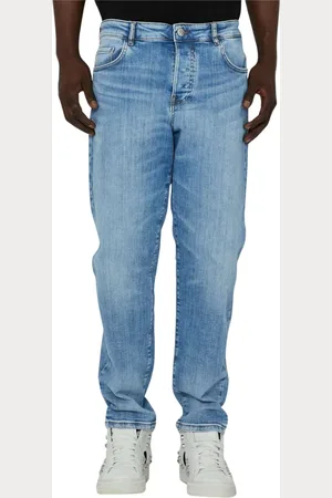 John Richmond Jeans, Herre, Blå, W32, Bomuld, Slim jeans lys vask