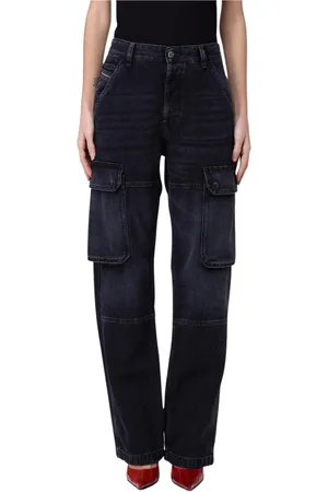 Diesel Jeans, Dame, Grå, W27, Cargo Jeans til kvinder