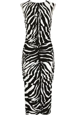 Dolce & Gabbana Kjole, Dame, Sort, XS, Uld, Midi Dresses