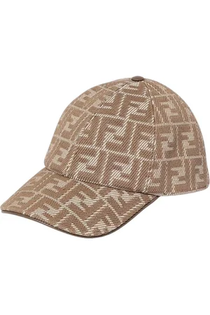Fendi Tilbehør, Dame, , M, Uld, Blå Baseball Cap med FF Motif