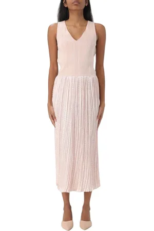 HUGO BOSS Kjole, Dame, Lyserød, L, Boss Kjole Kvinde Elegant Midi