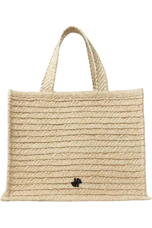 Patou Taske, Dame, , ONE SIZE, Uld, Sort Straw Tote Taske