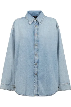 haikure Bluser & Skjorter, Dame, Blå, M, Denim, Oversized denim skjorte Ofelia