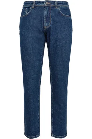Boggi Milano Jeans, Herre, Blå, W38, Denim, Stretch Denim Jeans